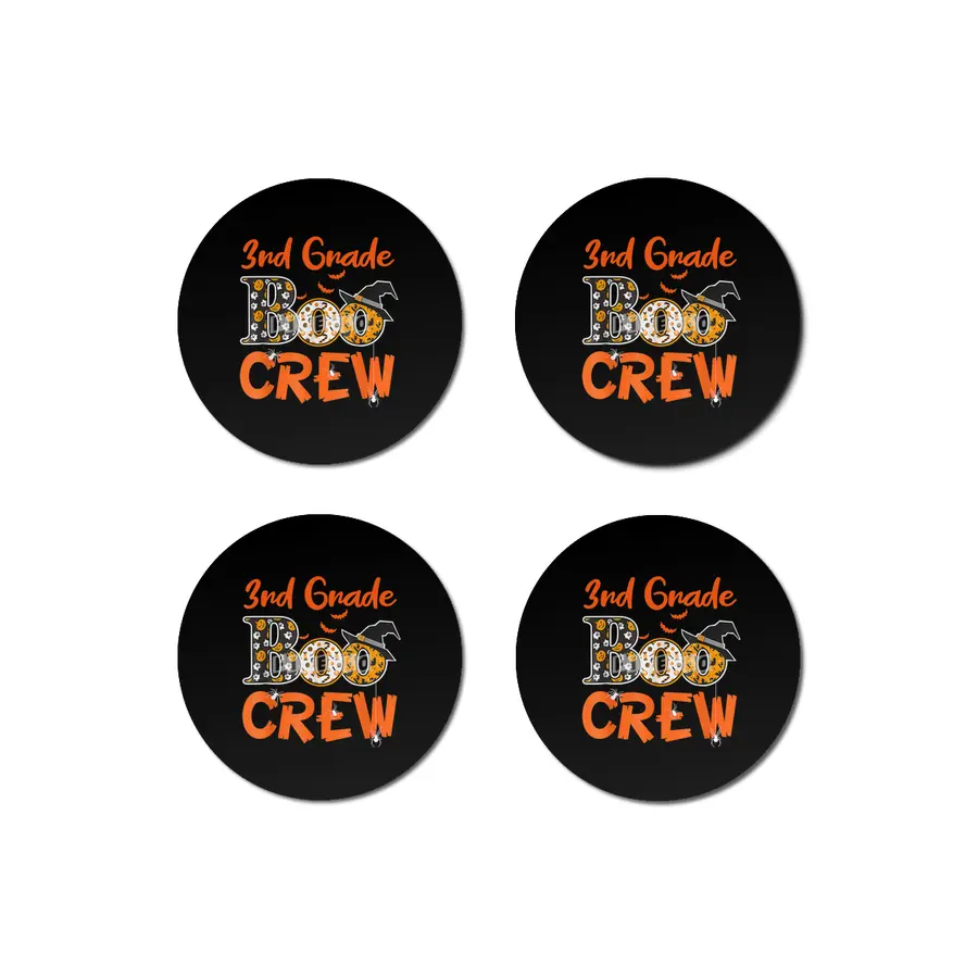 3rd grade boo crew  teacher kids halloween gift Bardak Altlığı