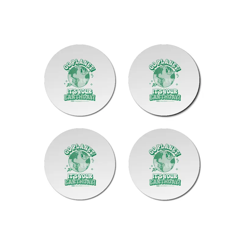 Go Planet It's Your Earth Day Retro Mascot Cute Earth Day Bardak Altlığı