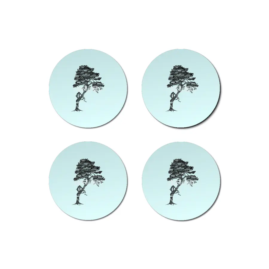 Bodhi Tree (Black) Bardak Altlığı