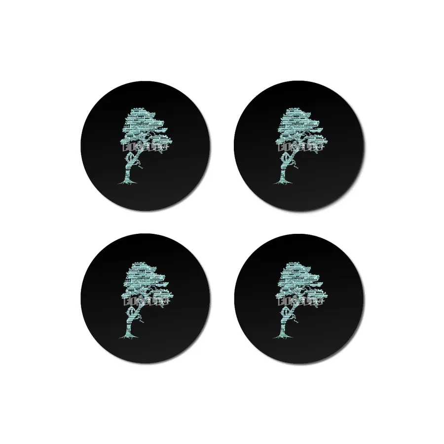 Bodhi Tree (Turquoise) Bardak Altlığı