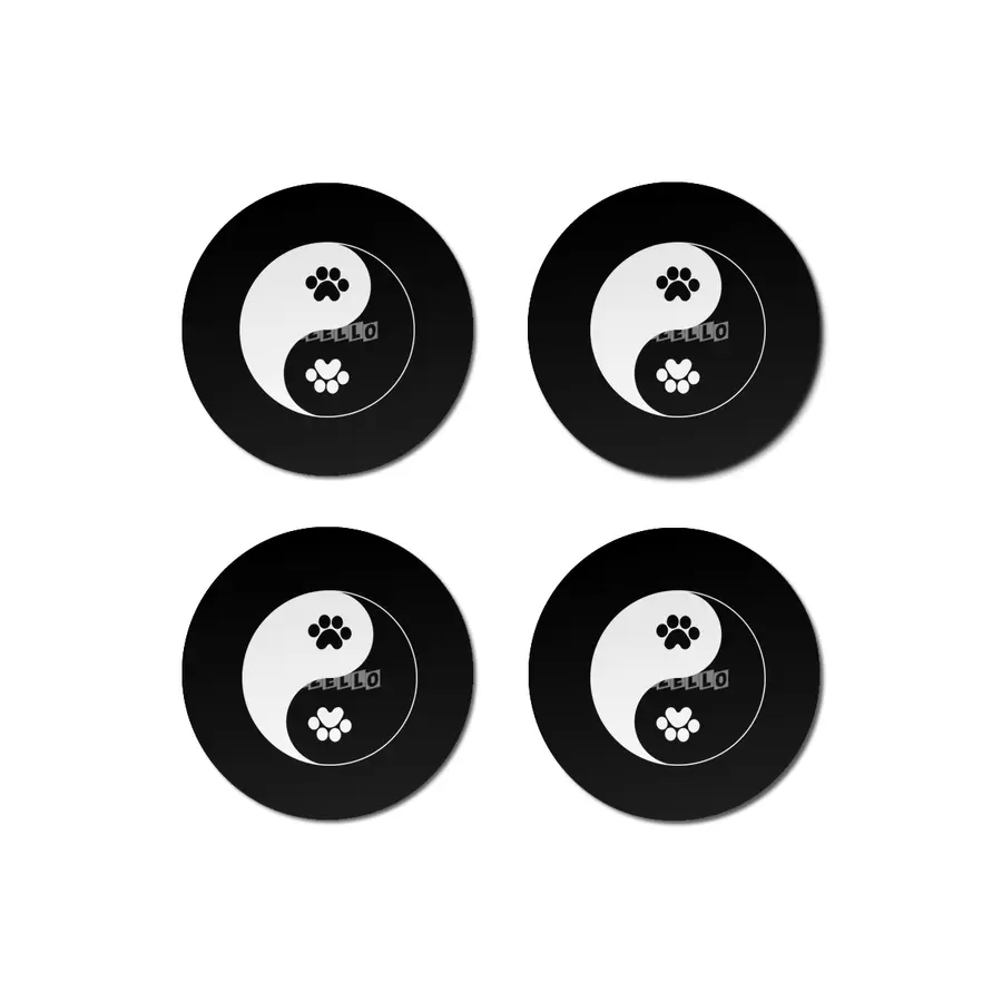 Panda yin yang Bardak Altlığı