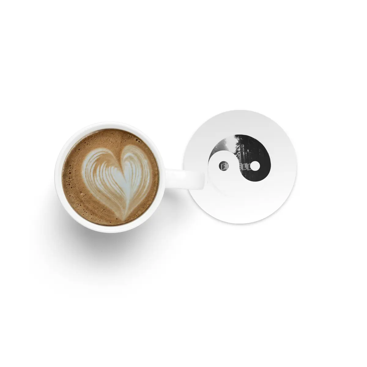 Forest Yin Yang  Bardak Altlığı