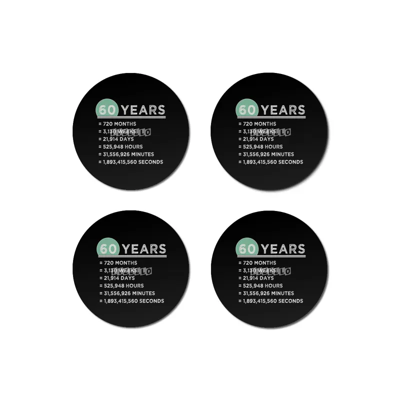 60th Birthday 60 Years Old Funny Gifts Bardak Altlığı