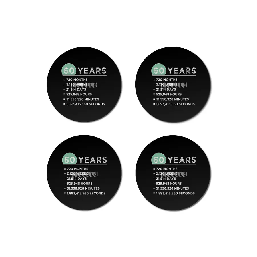 60th Birthday 60 Years Old Funny Gifts Bardak Altlığı