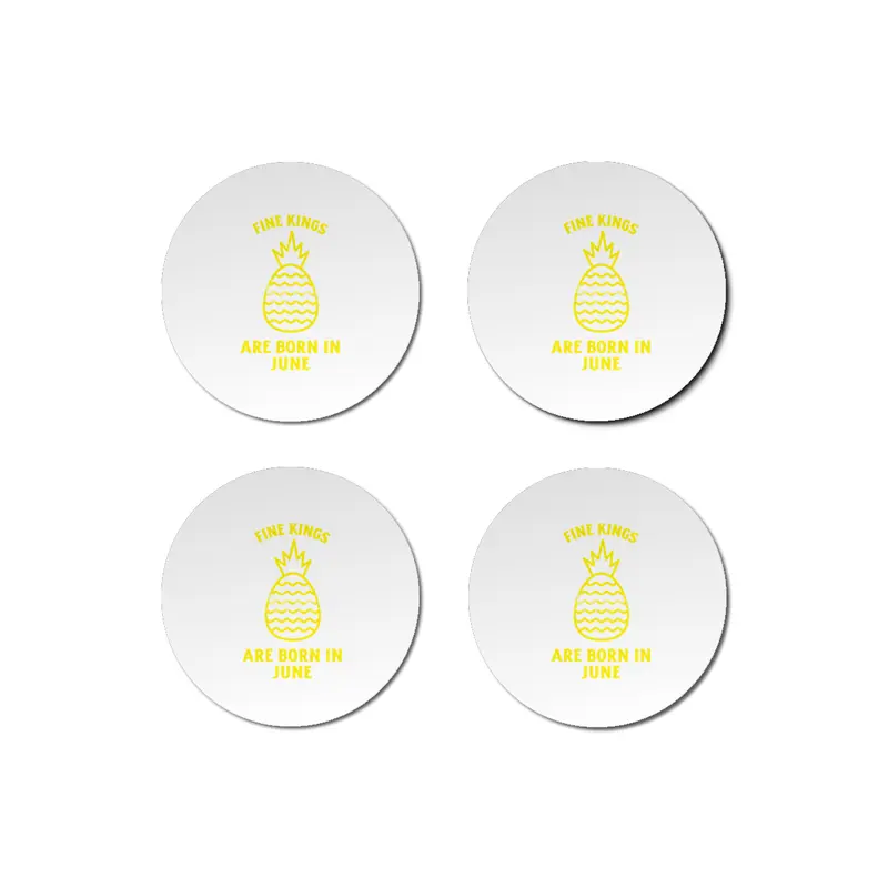 Fine kings are born in June funny pineapple birthday month Bardak Altlığı