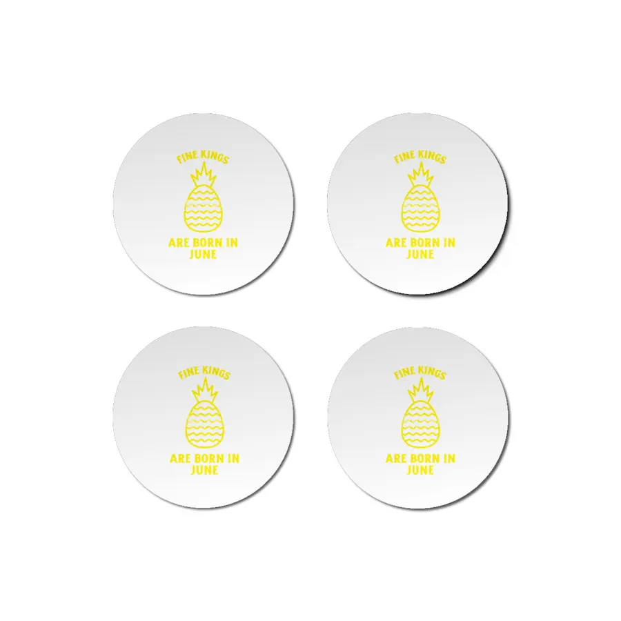 Fine kings are born in June funny pineapple birthday month Bardak Altlığı