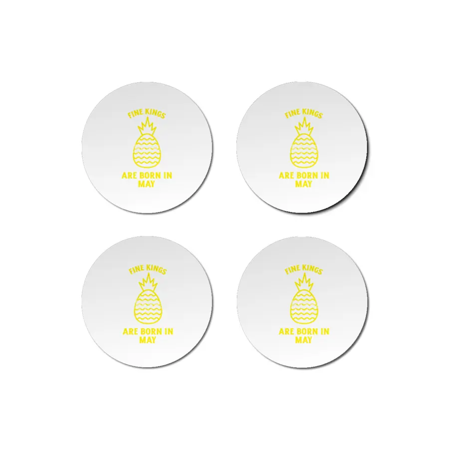 Fine kings are born in May funny pineapple birthday month Bardak Altlığı