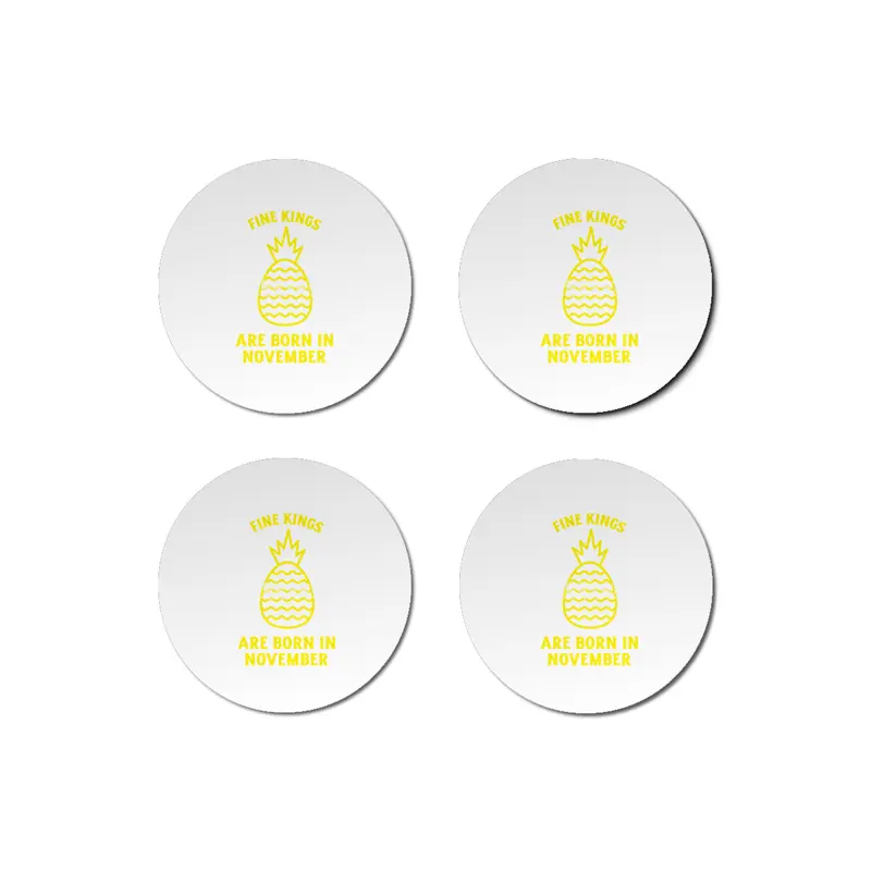 Fine kings are born in November funny pineapple birthday month Bardak Altlığı