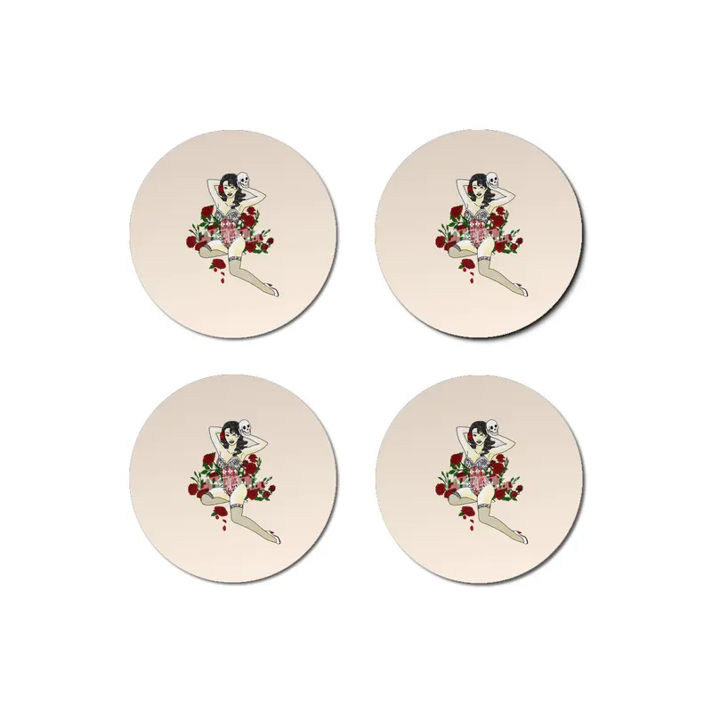 Wild Rose Pin Up Bardak Altlığı