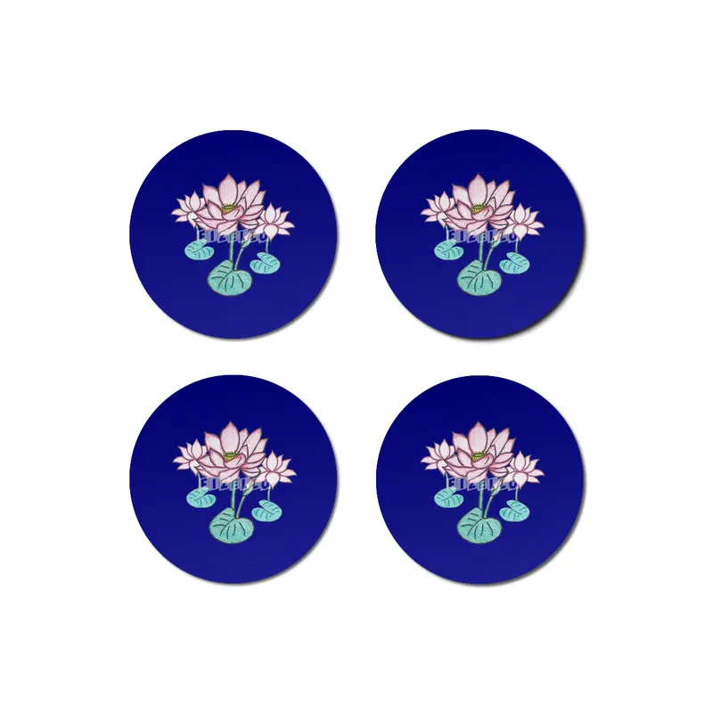 Beautiful Hand Drawn Lotus Flowers Bardak Altlığı