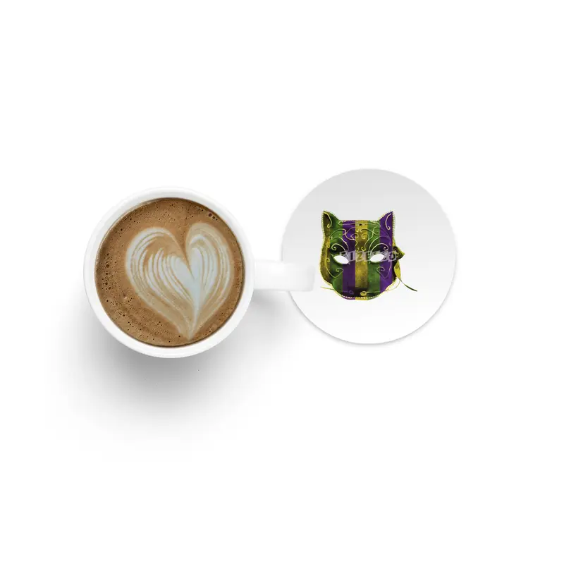 Catwoman Mardi Gras Mask Bardak Altlığı