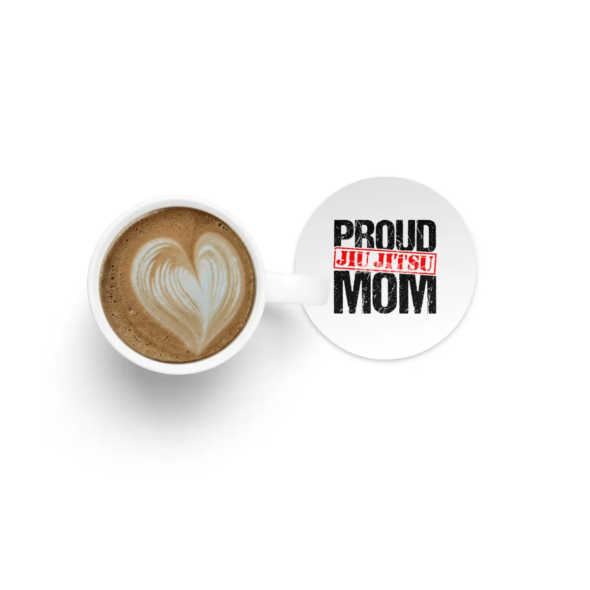 Proud Jiu Jitsu Mom BJJ Martial Arts Bardak Altlığı