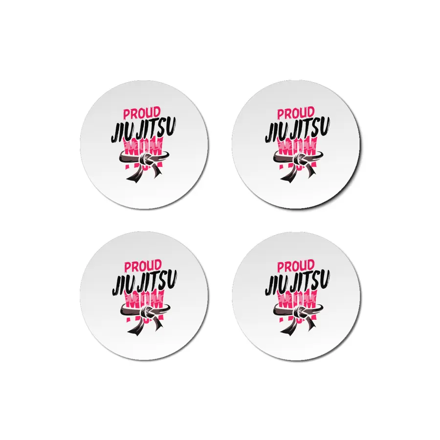 Proud Jiu Jitsu Mom BJJ Martial Arts Bardak Altlığı
