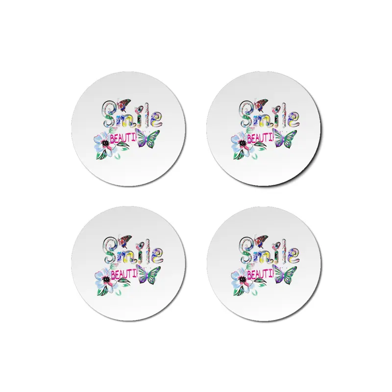 Butterfly alphabet letter smile beauty Bardak Altlığı