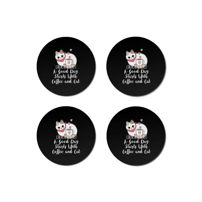 A Good Day Starts With Coffee and Cat Cute Kitty Lovers Bardak Altlığı