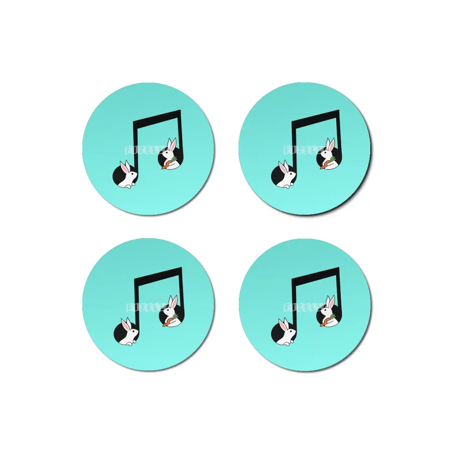Animals music rabbits Bardak Altlığı