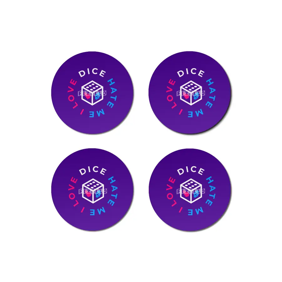 I Love Dice But Dice Hate Me Bardak Altlığı