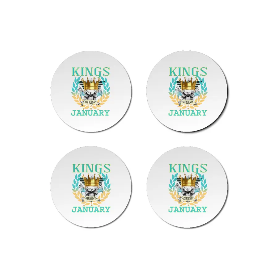 Kings Are born in January  T-shirts  Bardak Altlığı