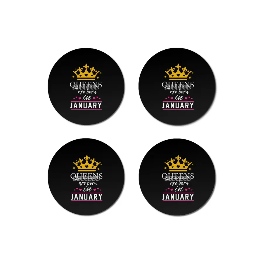 Queens are born in january birthday gift for her Bardak Altlığı