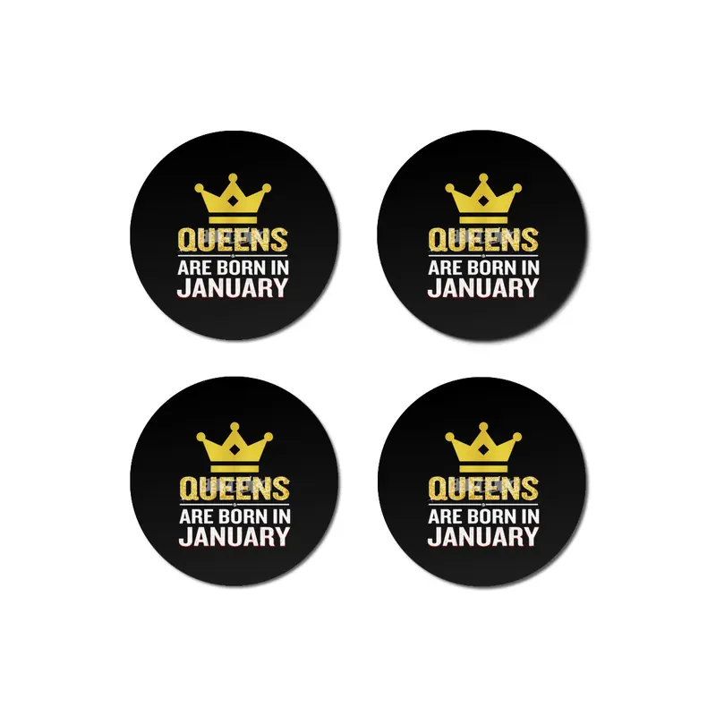Queens Are Born In January Funny Quote Birthday Gift Bardak Altlığı