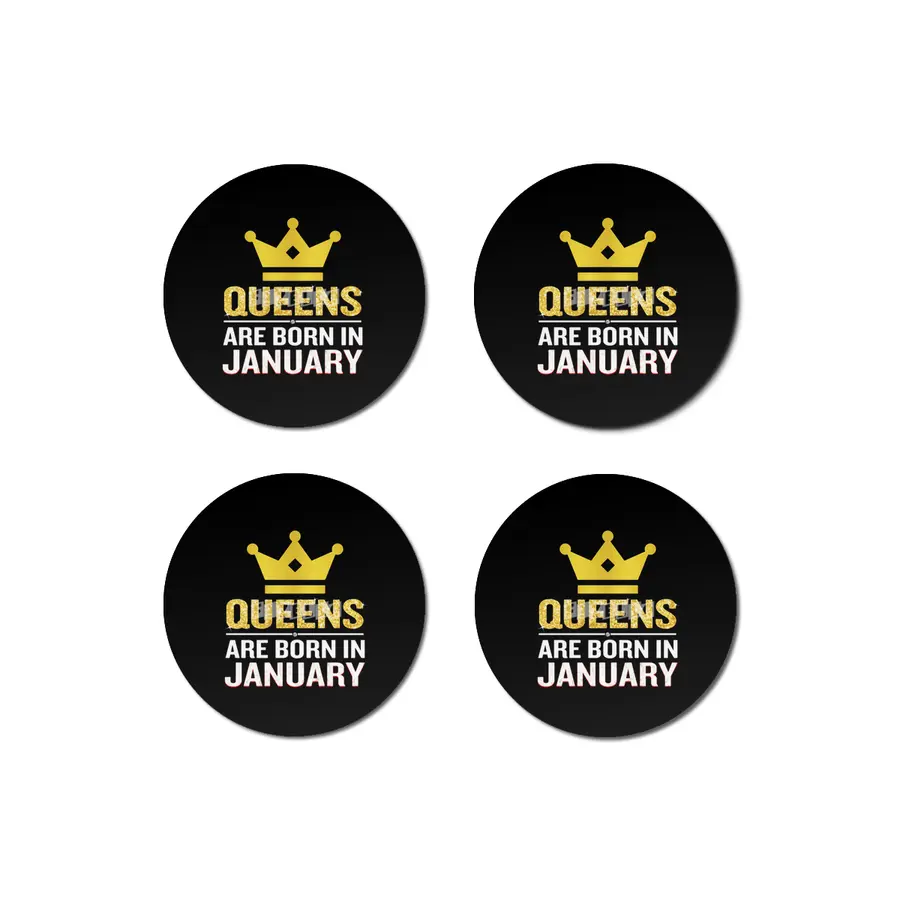 Queens Are Born In January Funny Quote Birthday Gift Bardak Altlığı
