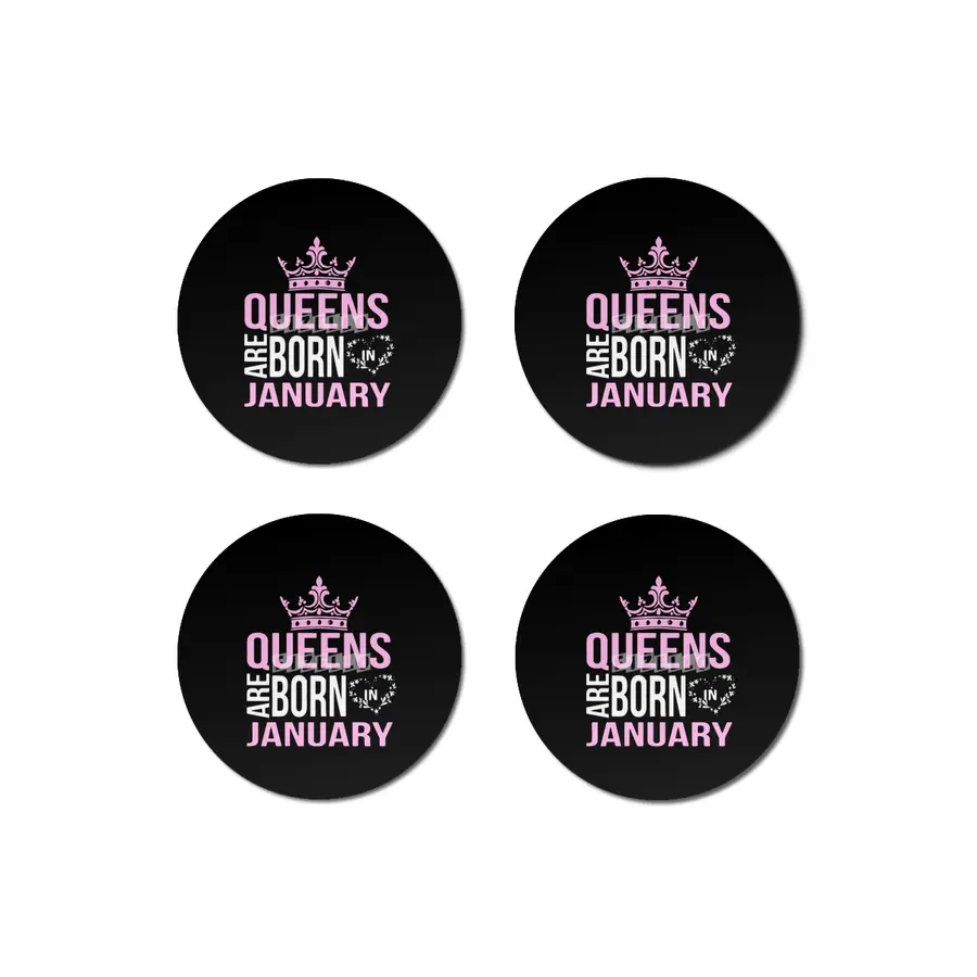 Queens are born in January T-shirt Bardak Altlığı