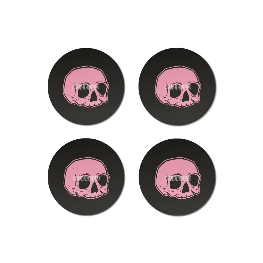 Classic Skull (PINK) Bardak Altlığı