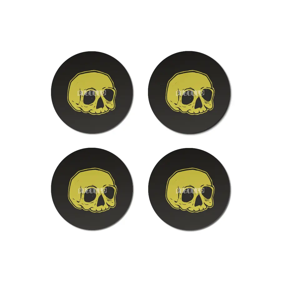 Classic Skull (YELLOW) Bardak Altlığı