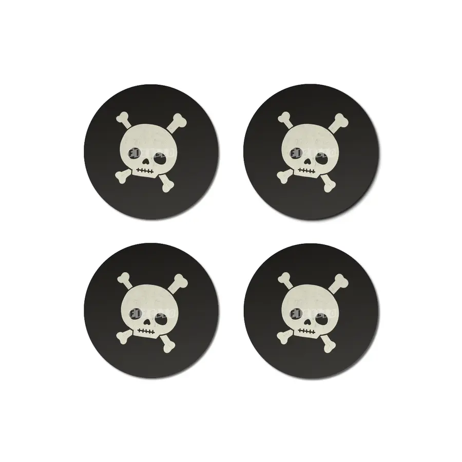Cute Skull and Bones Bardak Altlığı