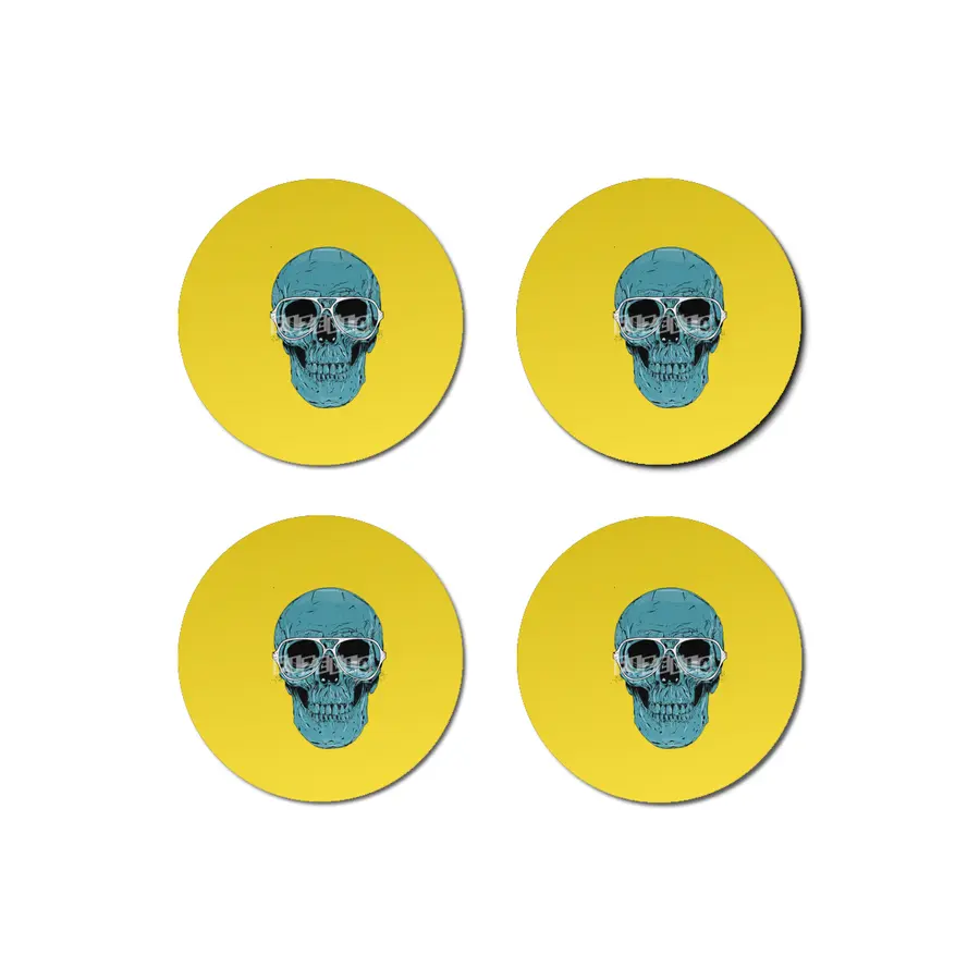Blue skull Bardak Altlığı