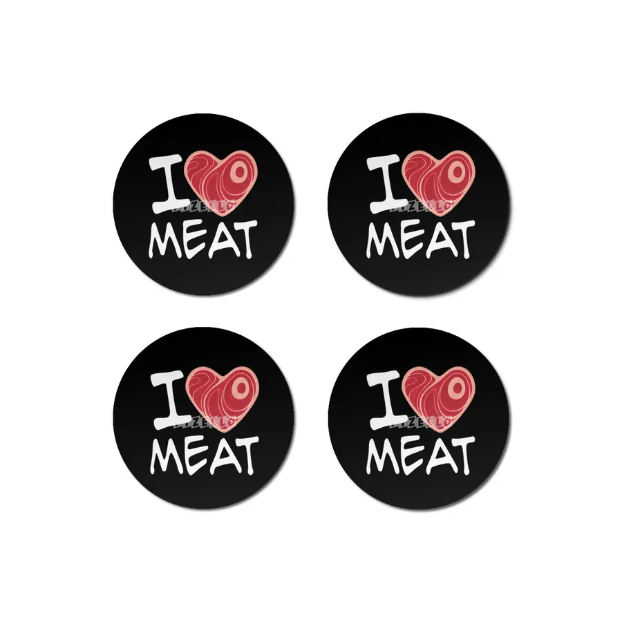 I Love Meat - White Text Version Bardak Altlığı