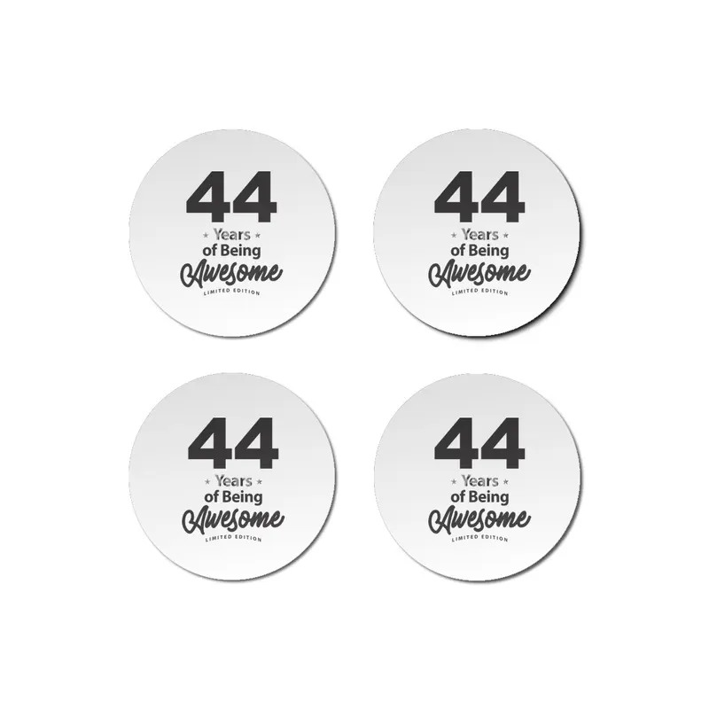 44 Years Of Being Awesome 44th Birthday Bardak Altlığı