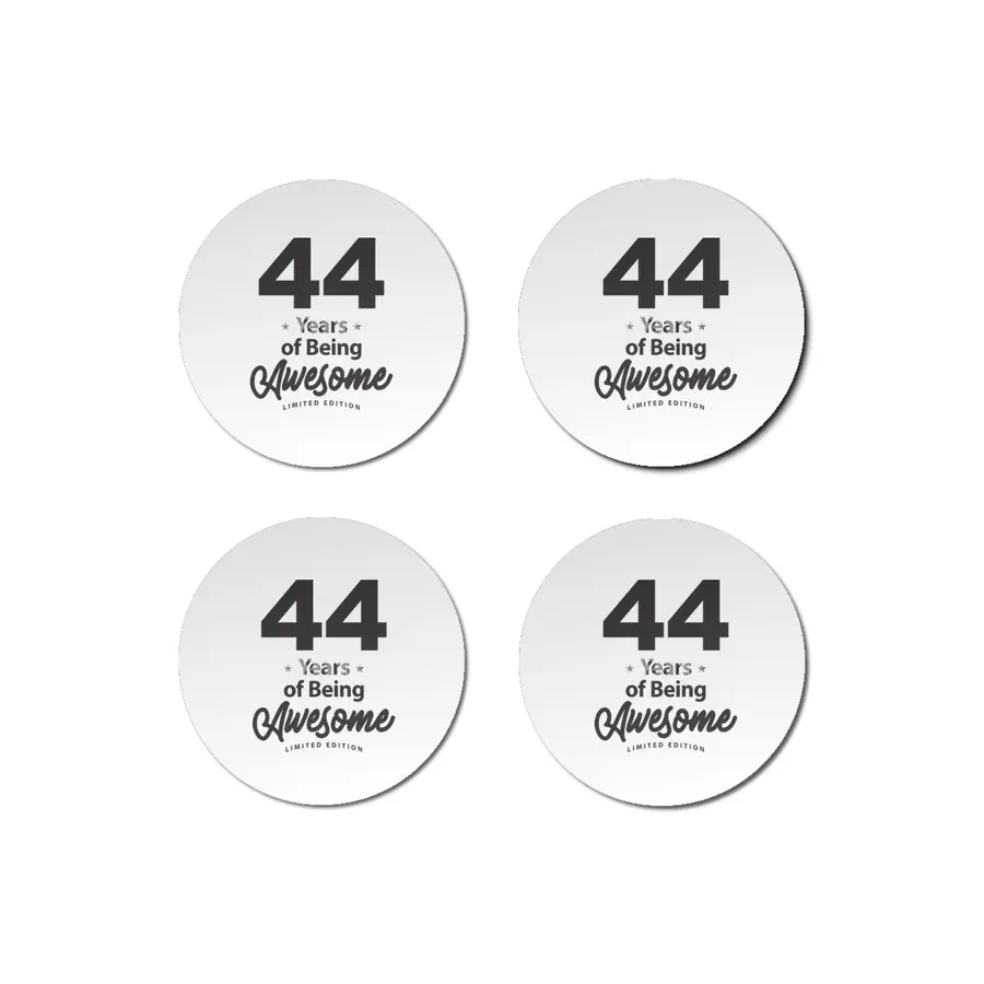 44 Years Of Being Awesome 44th Birthday Bardak Altlığı