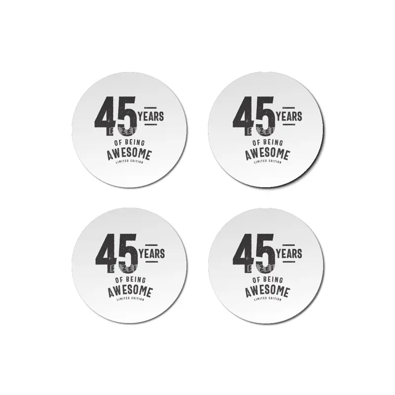 45 Years Of Being Awesome 45th Birthday Bardak Altlığı