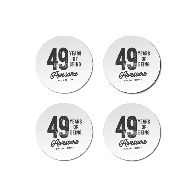 49 Years Of Being Awesome 49th Birthday Bardak Altlığı