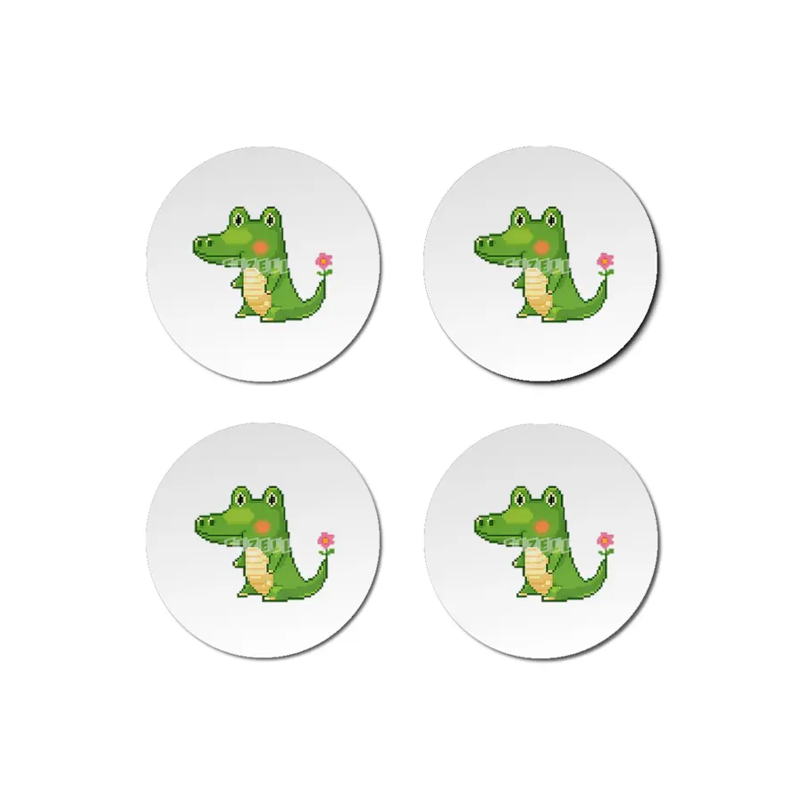 Alligator crocodile cute animation Bardak Altlığı