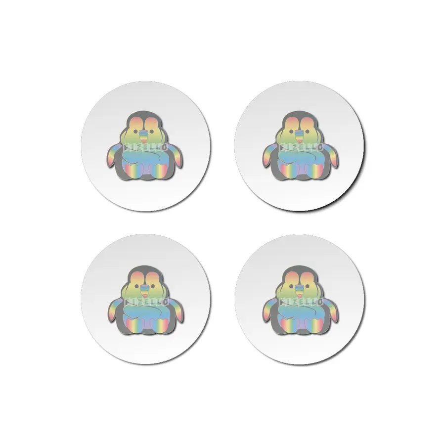 Rainbow Penguin Blob Bardak Altlığı