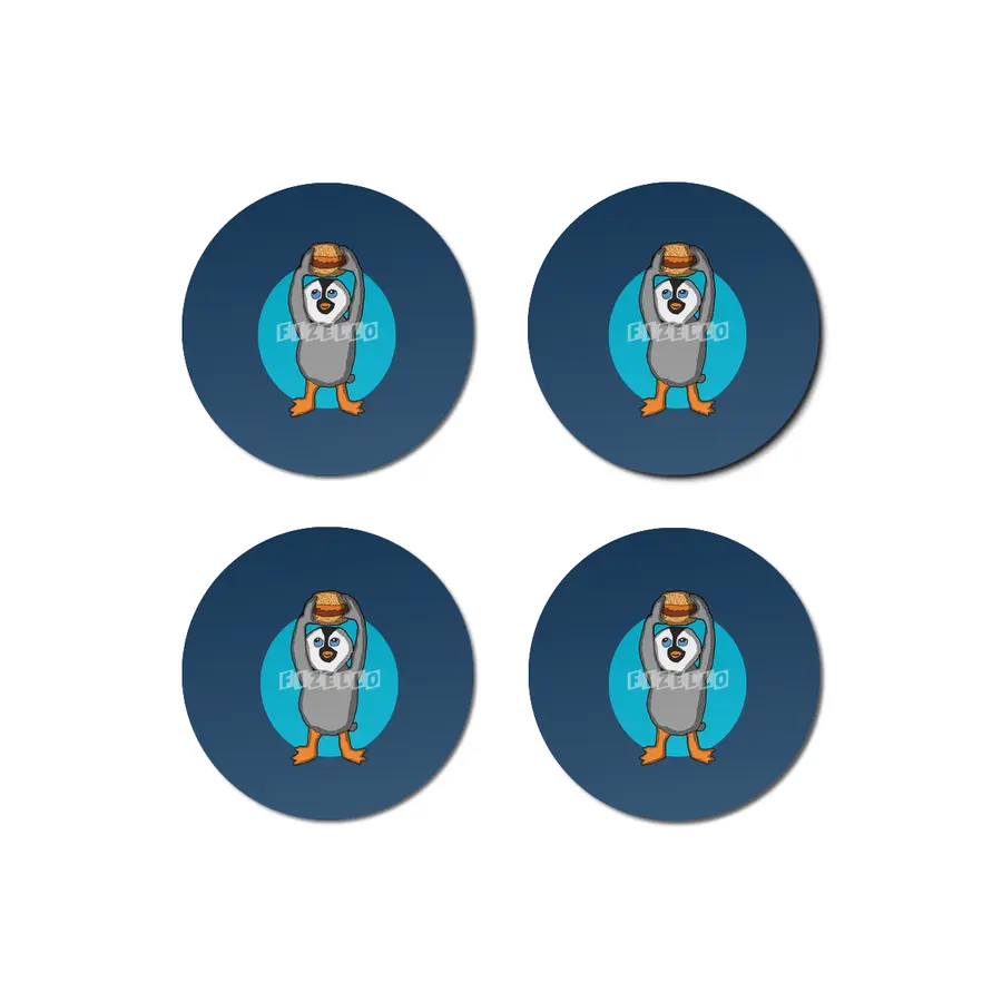 Baby Penguin and Hamburger Bardak Altlığı