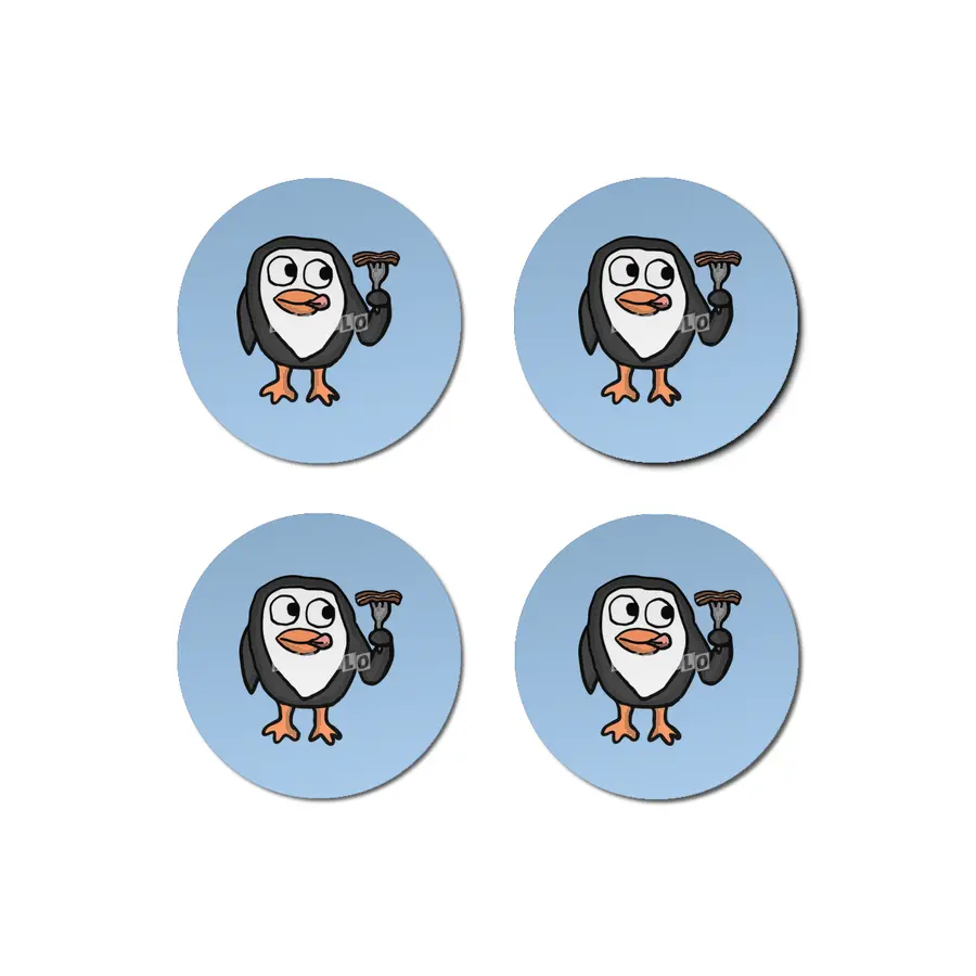 Bacon Lovin Penguin  Bardak Altlığı