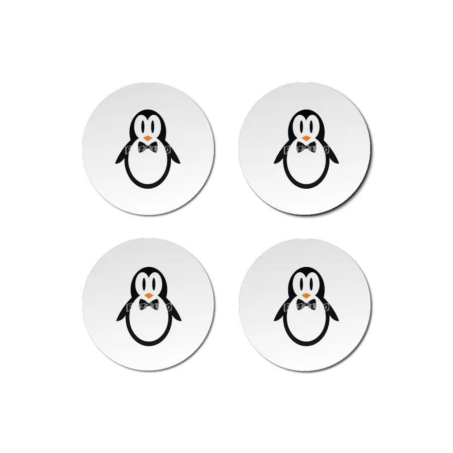 bow tie penguin cute cartoon animal character Bardak Altlığı