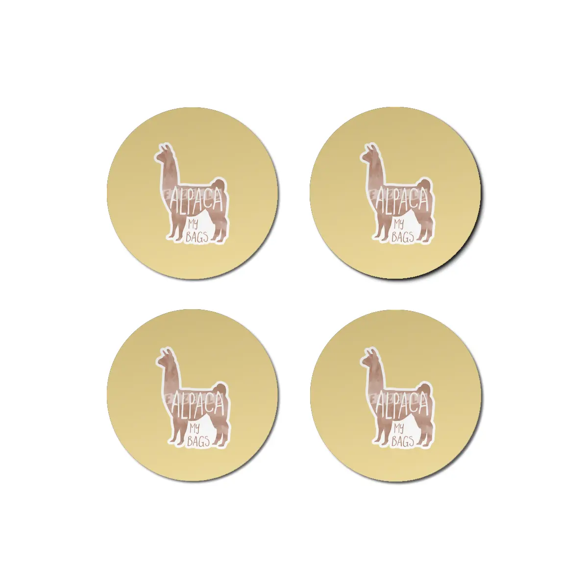 Alpaca my bags! Funny vacation merch Bardak Altlığı