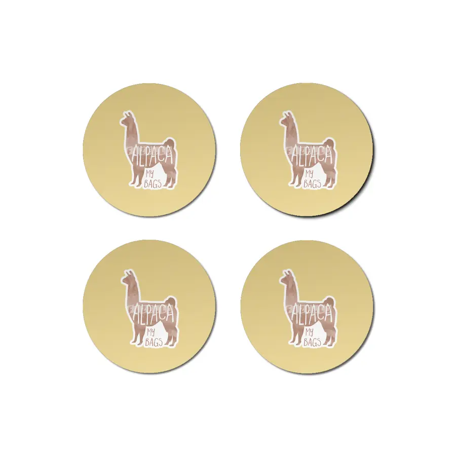 Alpaca my bags! Funny vacation merch Bardak Altlığı