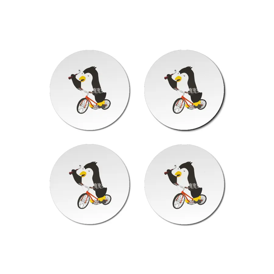 Cycling Penguin (w/ Piano Tuning Lever) Bardak Altlığı