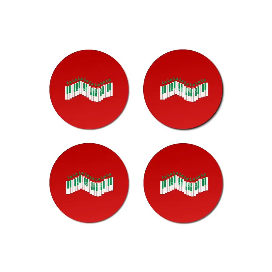 Holiday, Christmas Keyboard Piano - Green Bardak Altlığı