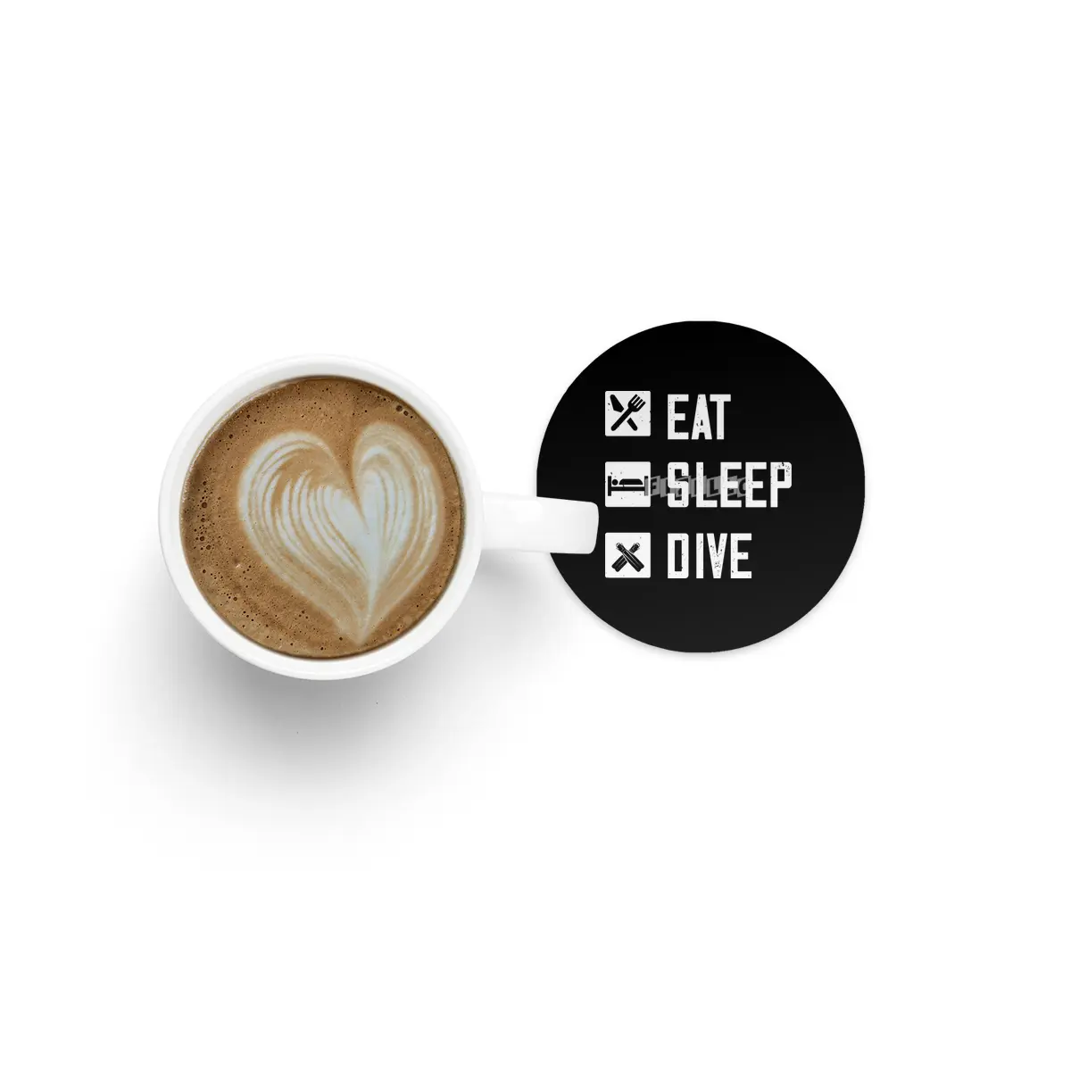 Diving - Eat Sleep Dive Bardak Altlığı