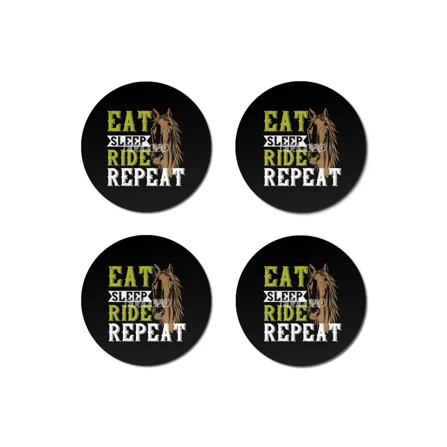 Horse - Eat Sleep Ride Repeat Bardak Altlığı