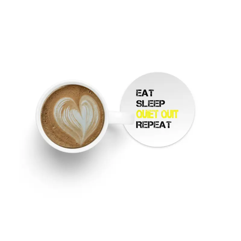 Quiet Quitting trend, Quiet quit, Eat sleep repeat Bardak Altlığı