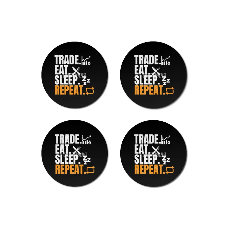 Trade Eat Sleep Repeat - Daytrader Bardak Altlığı