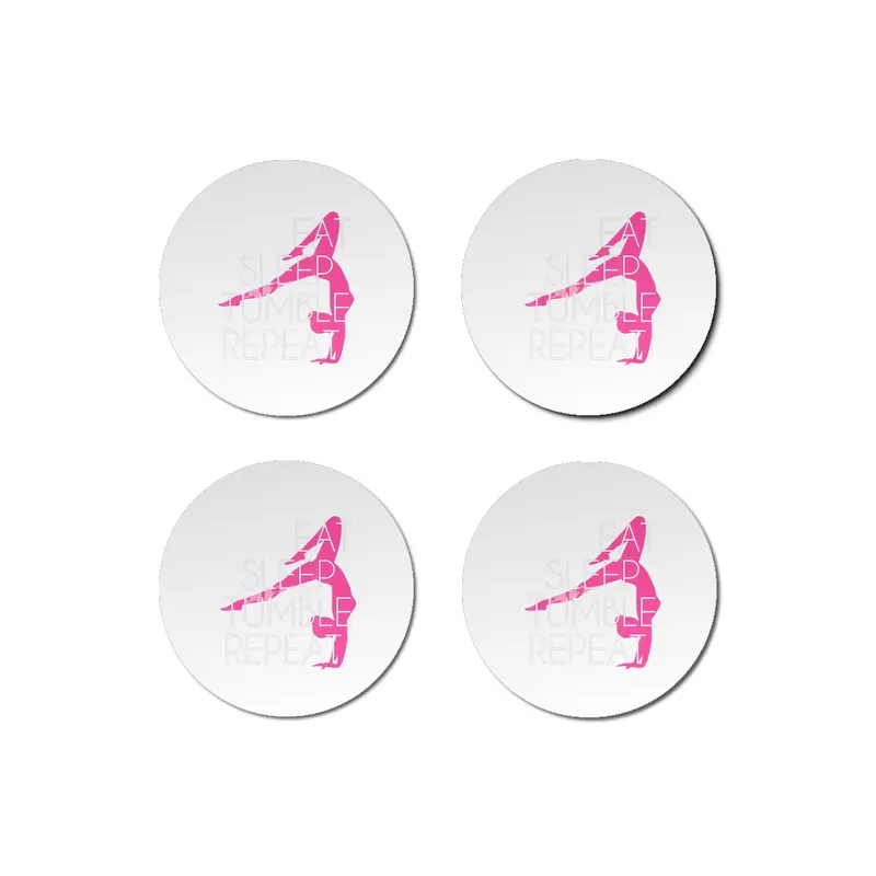 Funny Gymnast Gift Eat Sleep Tumble Repeat Bardak Altlığı