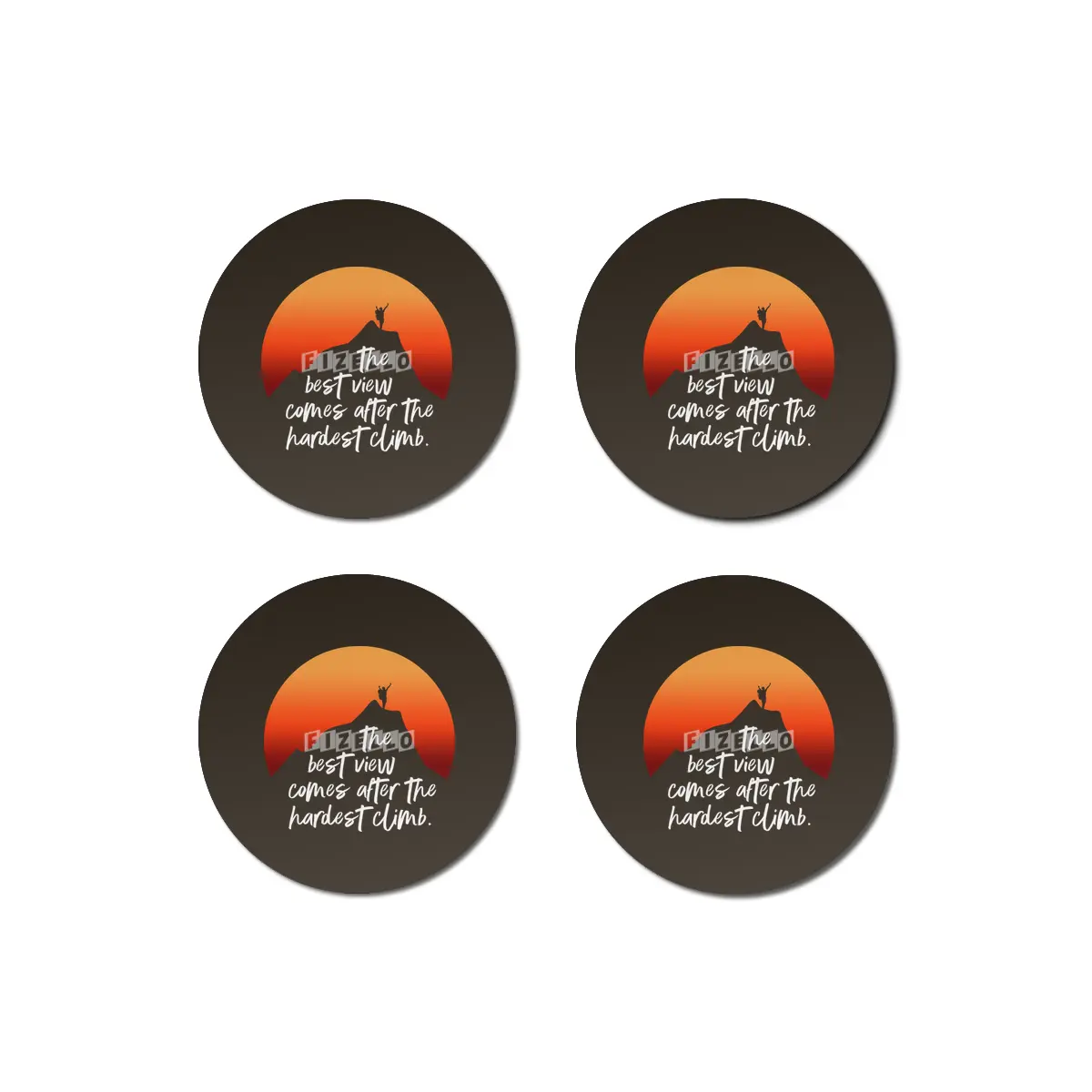 Success Climbing Motivation Bardak Altlığı
